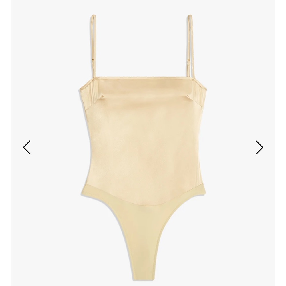 Daniel Bernstein Strappy Stretch Gold Bodysuit